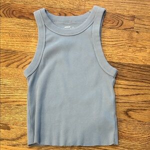 aerie Light Blue Ribbed Tank Top